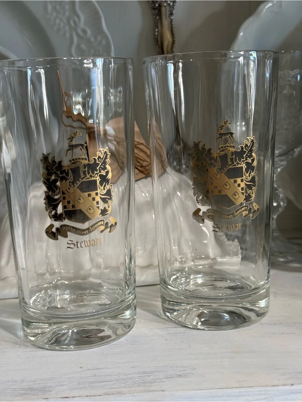 Stewart Gold Crest Highball Glasses - Set of 2